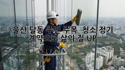 울산 달동 주민 주목! ✨ 청소 정기 계약으로 삶의 질 UP! 🏡